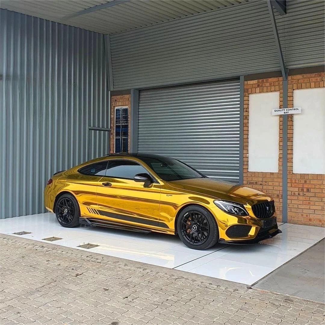 Gloss Mirror Chrome Gold Car Vinyl Wrap PET product image 12 - Veloro chrome vinyl wrap