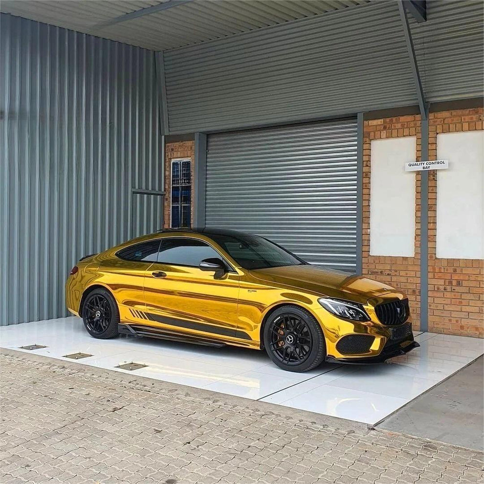 Gloss Mirror Chrome Gold Car Vinyl Wrap PET product image 12 - Veloro chrome vinyl wrap