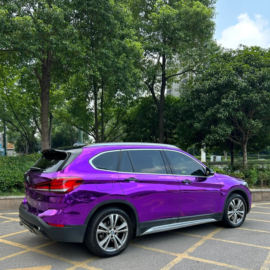 Gloss Mirror Chrome Purple Vinyl Wrap Car Vinyl Wrap PET product image 7 - Veloro chrome vinyl wrap
