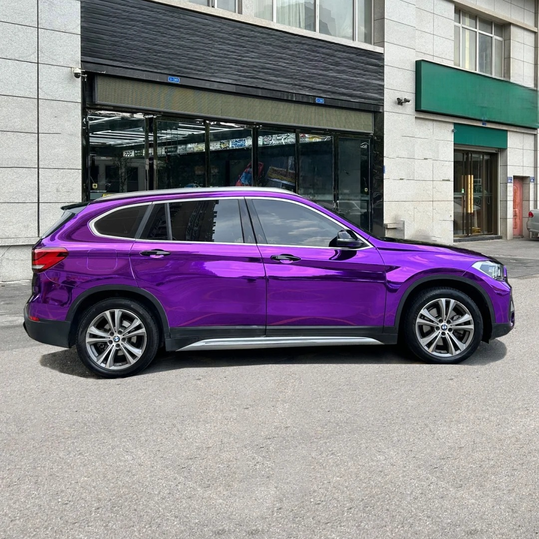 Gloss Mirror Chrome Purple Vinyl Wrap Car Vinyl Wrap PET product image 5 - Veloro chrome vinyl wrap