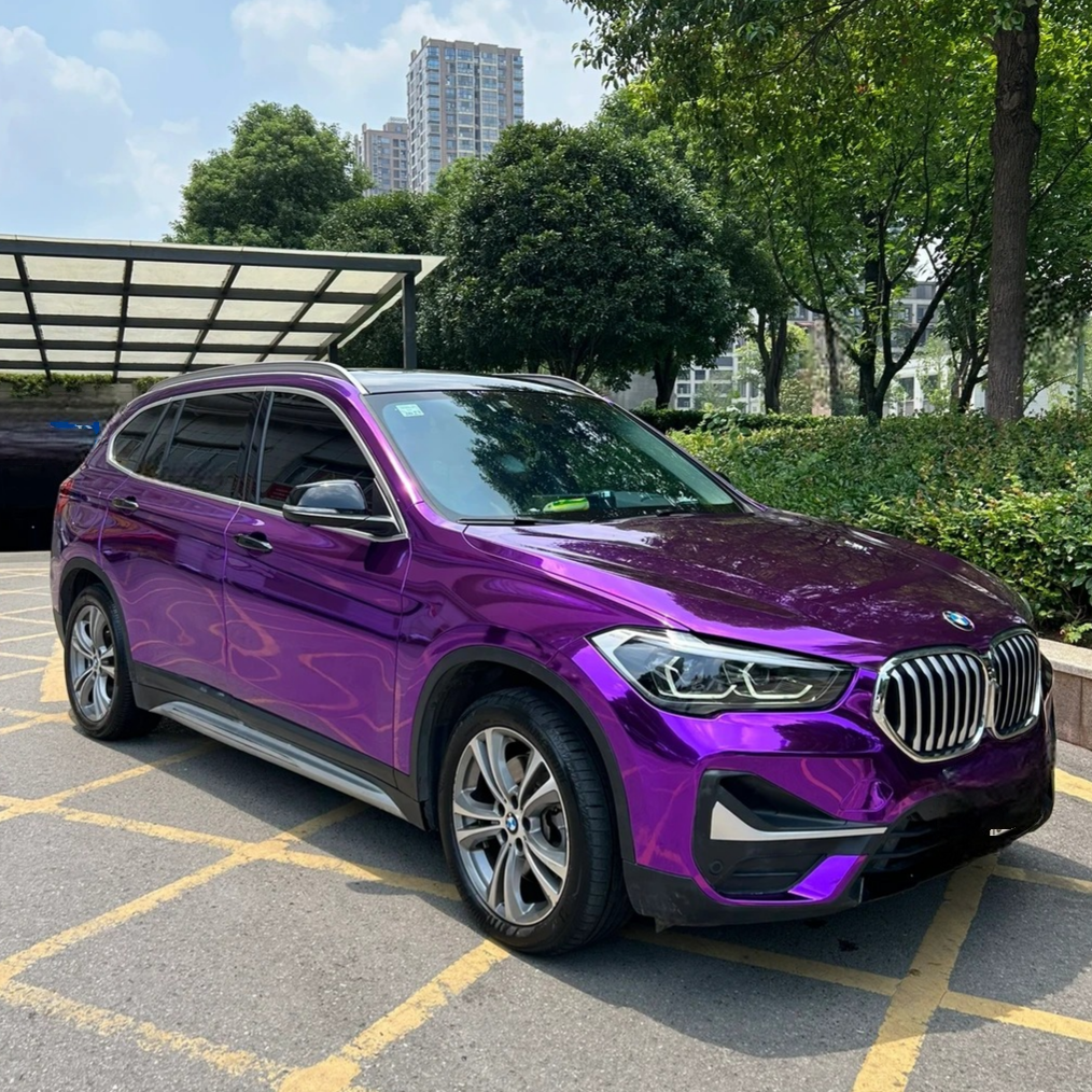 Gloss Mirror Chrome Purple Vinyl Wrap Car Vinyl Wrap PET product image 2 - Veloro chrome vinyl wrap