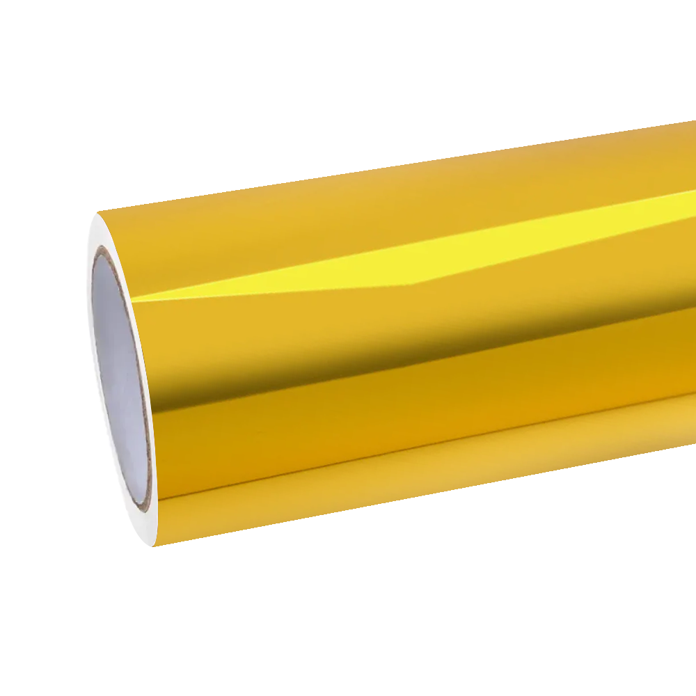 Gloss Mirror Chrome Yellow Car Vinyl Wrap