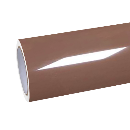 Gloss Mocha Brown Car Vinyl Wrap PET