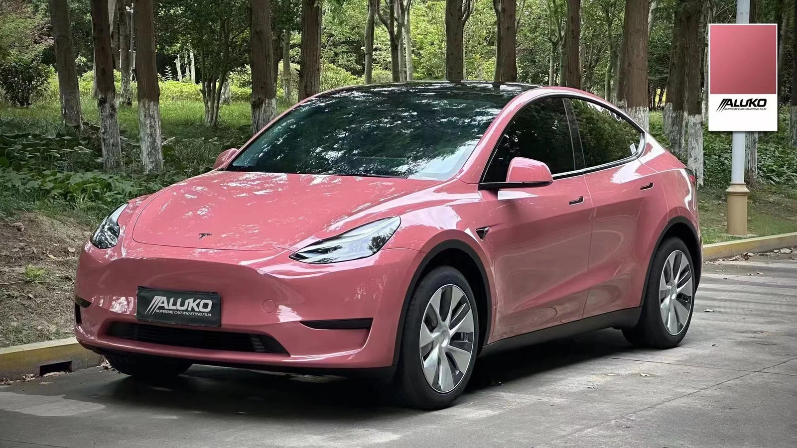 Gloss Morganite Red Car Vinyl Wrap PET product image 11 - Veloro gloss vinyl wrap