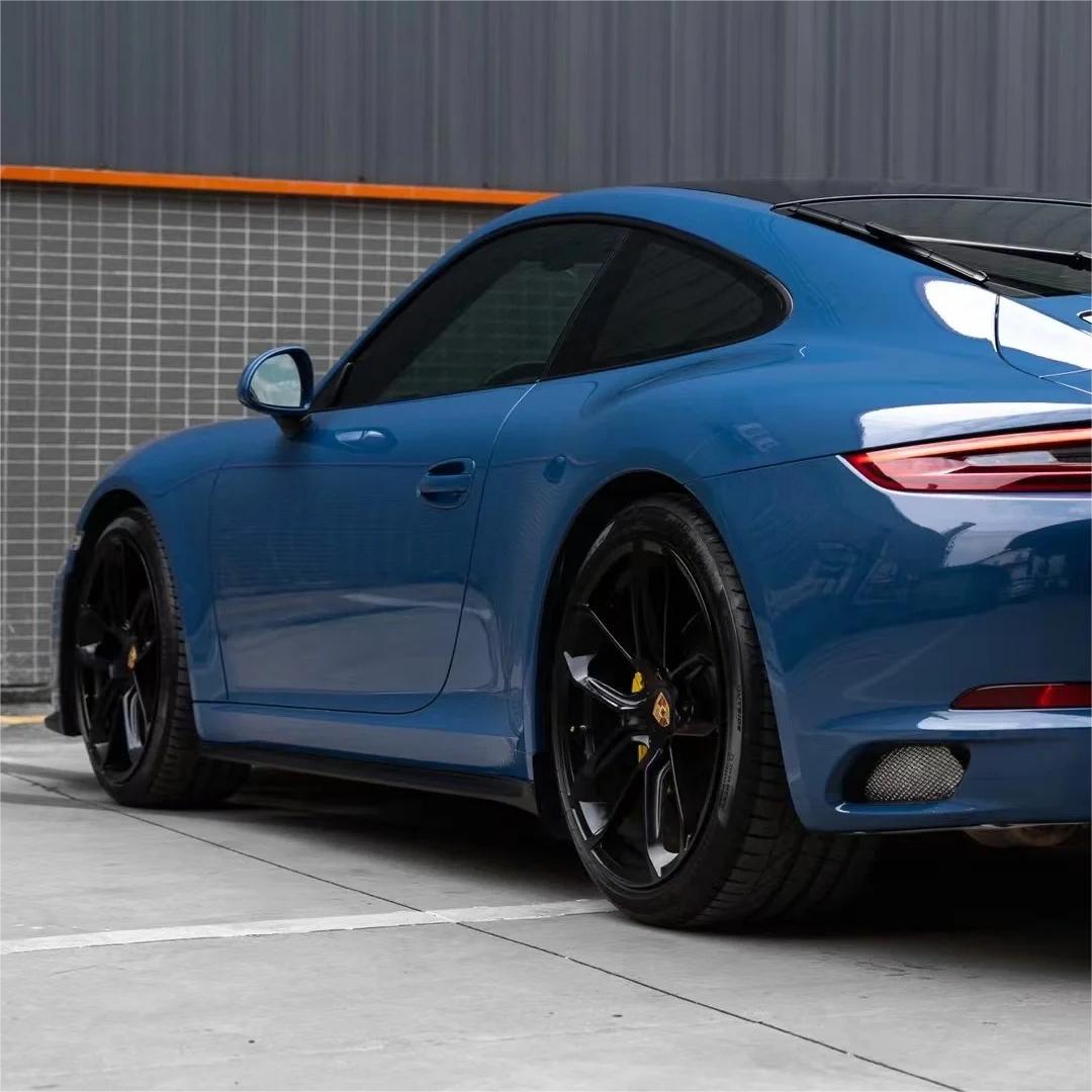 Gloss Neptuen Blue Car Vinyl Wrap PET product image 6 - Veloro gloss vinyl wrap