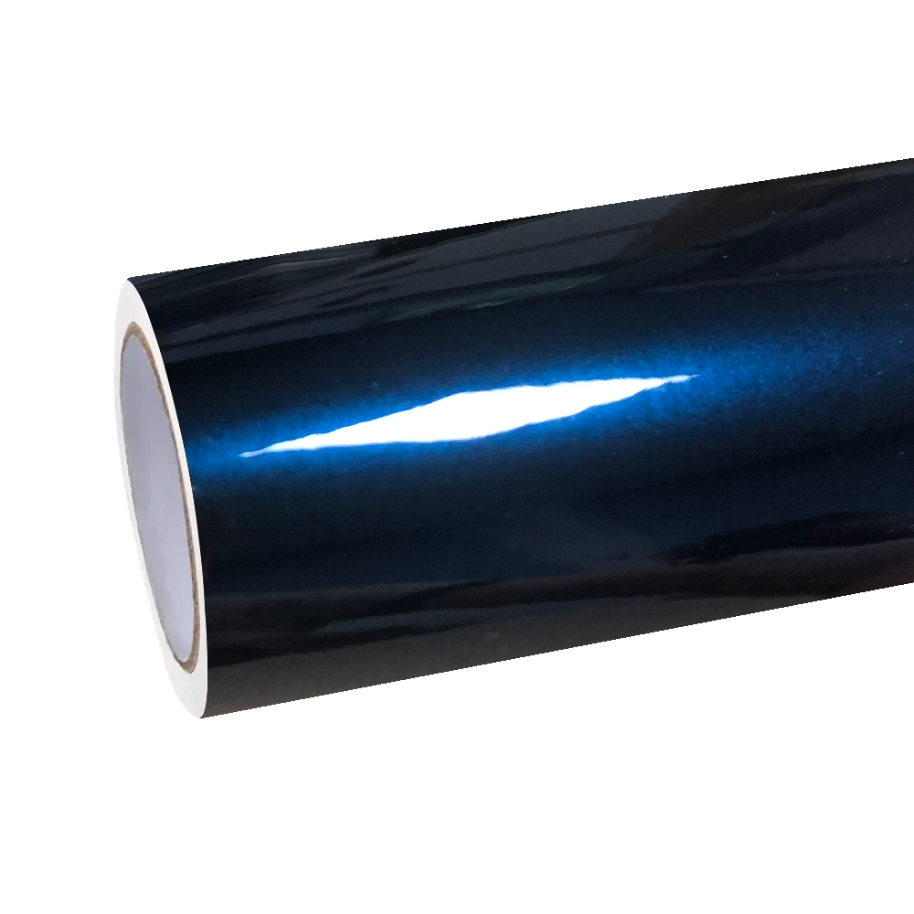 Gloss Paint Metal Dark Blue Car Vinyl Wrap