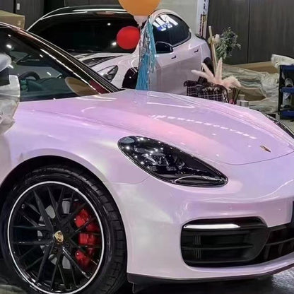 Gloss Peach Pink Car Vinyl Wrap PET product image 4 - Veloro gloss vinyl wrap