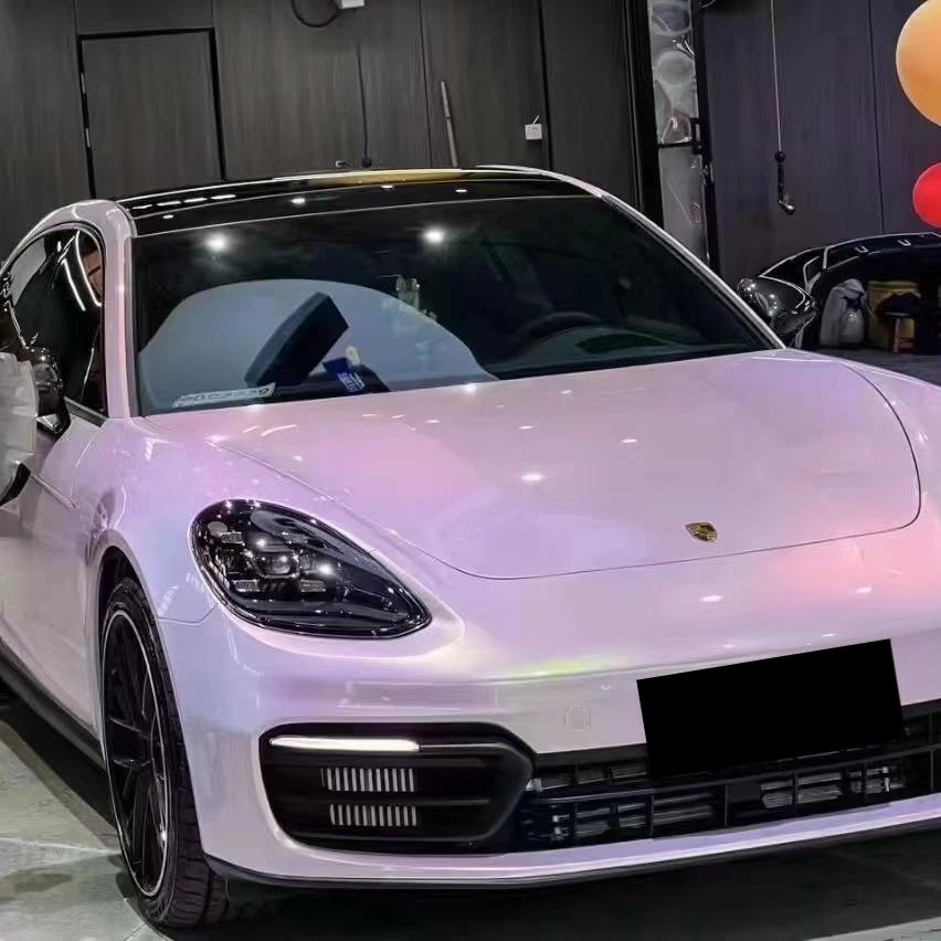 Gloss Peach Pink Car Vinyl Wrap PET product image 2 - Veloro gloss vinyl wrap