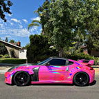 Gloss Pink Holographic Chrome Laser Car Vinyl Wrap Coupe BMW product image 3 - Veloro chrome vinyl wrap