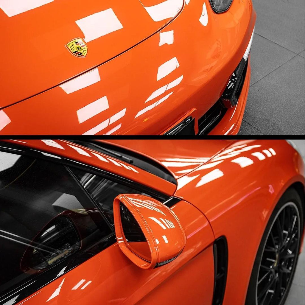 Gloss Porsche Orange Car Vinyl Wrap PET product image 3 - Veloro gloss vinyl wrap