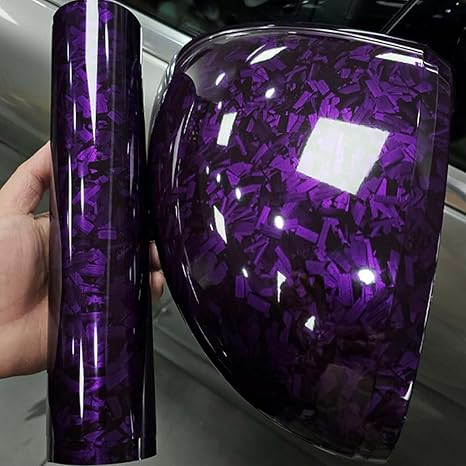Gloss Purple Forged Carbon Fiber Car Vinyl Wrap PET product image 6 - Veloro carbon fiber vinyl wrap
