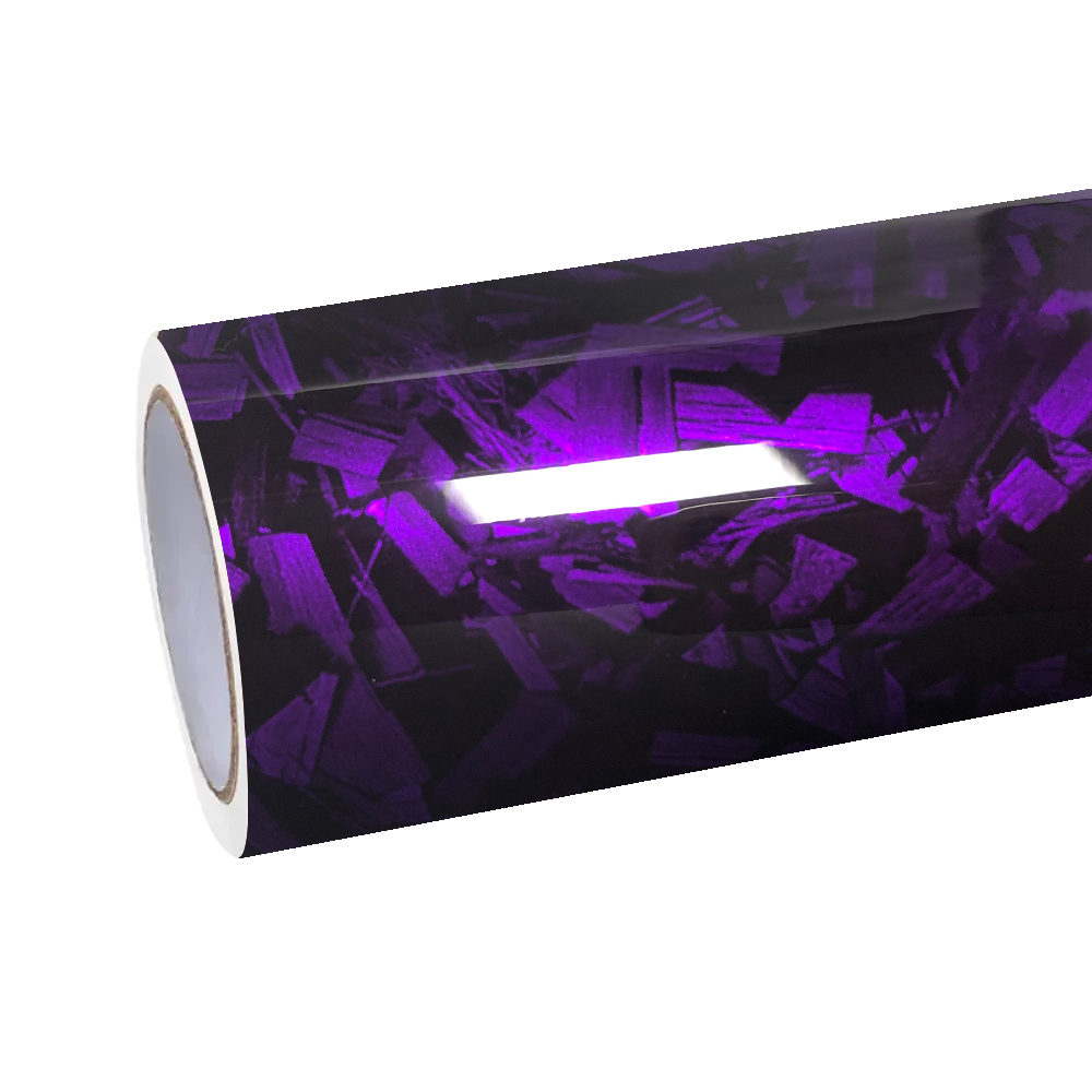 Gloss Purple Forged Carbon Fiber Car Vinyl Wrap PET