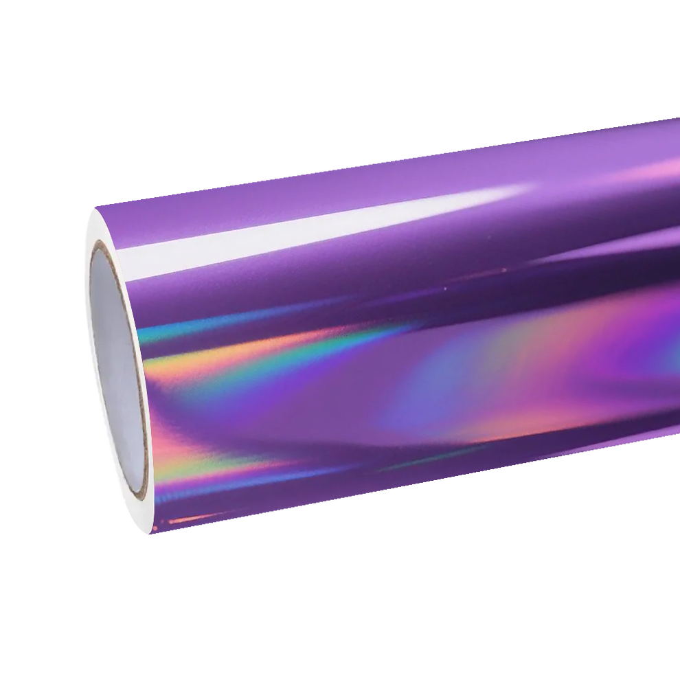Gloss Purple Holographic Chrome Laser Car Vinyl Wrap product image 2 - Veloro chrome vinyl wrap