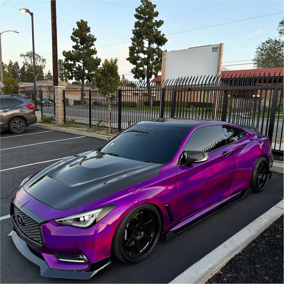 Gloss Purple Holographic Chrome Laser Car Vinyl Wrap product image 6 - Veloro chrome vinyl wrap