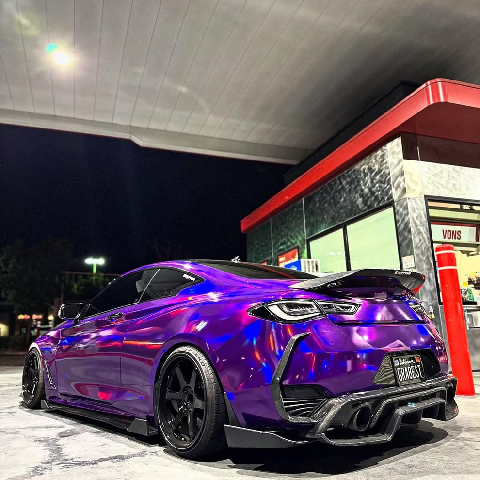 Gloss Purple Holographic Chrome Laser Car Vinyl Wrap product image 12 - Veloro chrome vinyl wrap