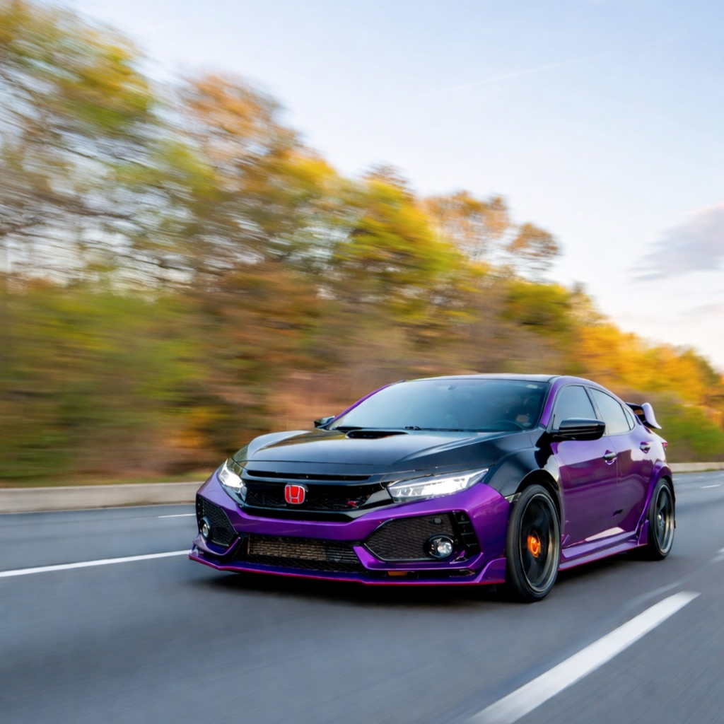 Gloss Purple Holographic Chrome Laser Car Vinyl Wrap product image 5 - Veloro chrome vinyl wrap