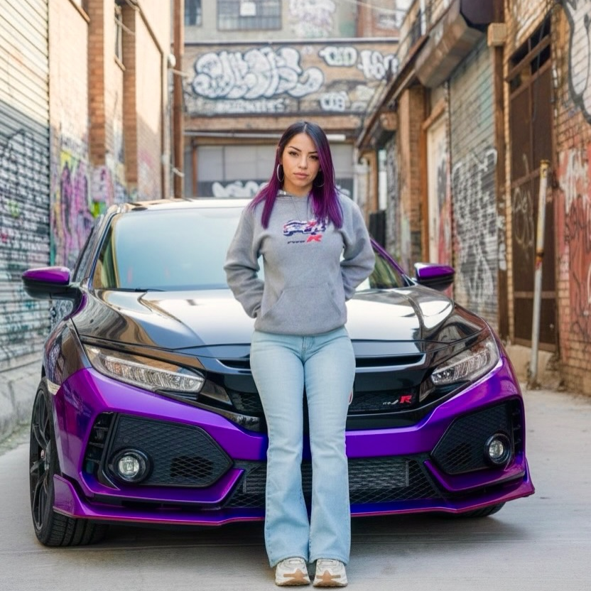 Gloss Purple Holographic Chrome Laser Car Vinyl Wrap product image 4 - Veloro chrome vinyl wrap