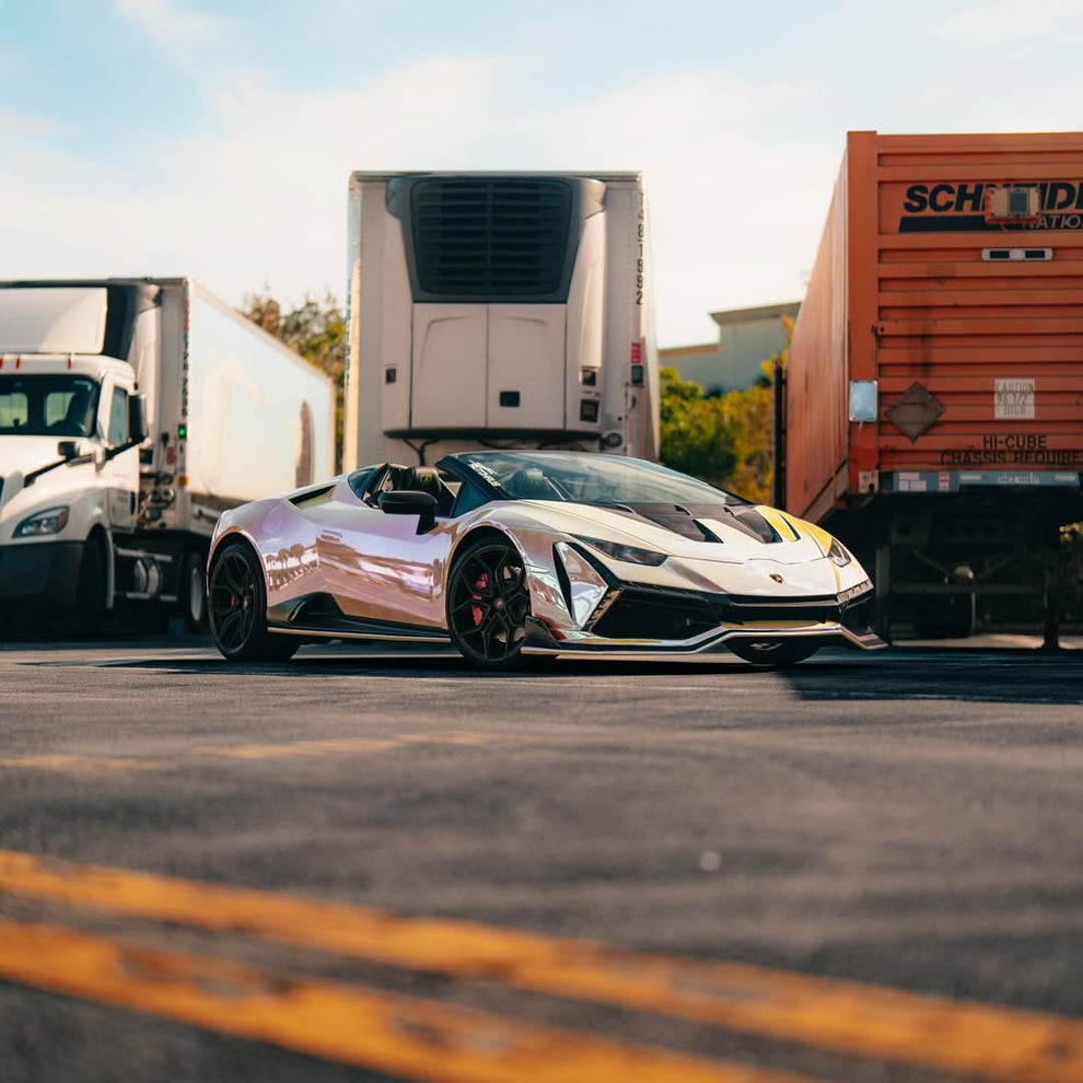 Gloss Rainbow Chrome Holographic Pink Car Vinyl Wrap product image 5 - Veloro chrome vinyl wrap
