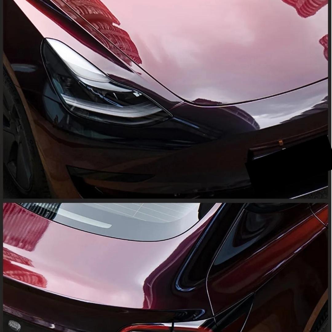 Gloss Chameleon Color Shift Black Red Car Vinyl Wrap PET product image 6 - Veloro color shift vinyl wrap