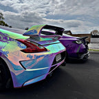Gloss Rainbow Holographic Chrome White Car Vinyl Wrap PET product image 8 - Veloro chrome vinyl wrap
