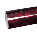 Gloss Red Forged Carbon Car Vinyl Wrap PET