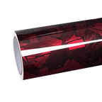Gloss Red Forged Carbon Car Vinyl Wrap PET