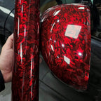Gloss Red Forged Carbon Car Vinyl Wrap PET product image 3 - Veloro carbon fiber vinyl wrap
