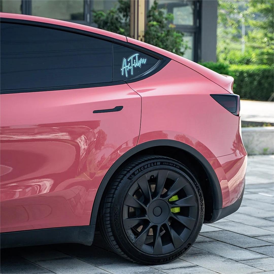 Gloss Plum Sauce Pink Car Vinyl Wrap PET product image 6 - Veloro gloss vinyl wrap