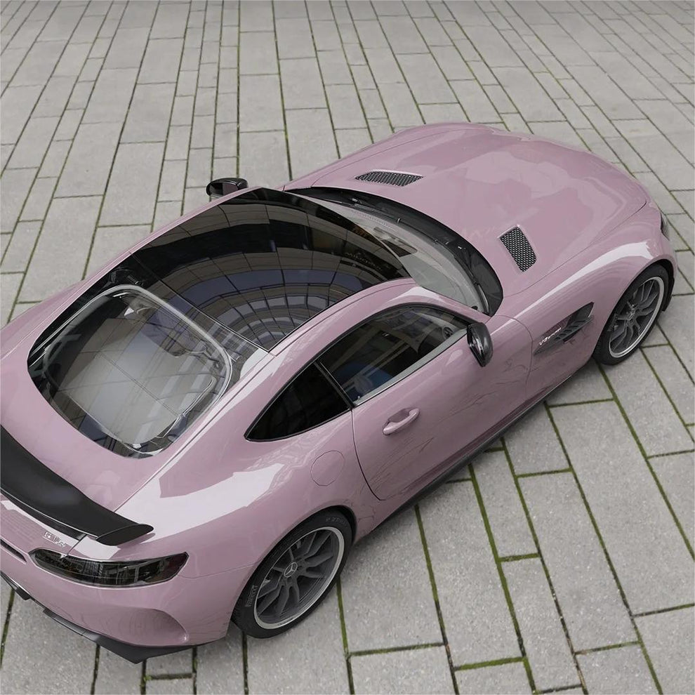 Gloss Rose Latte Pink Car Vinyl Wrap PET product image 6 - Veloro gloss vinyl wrap