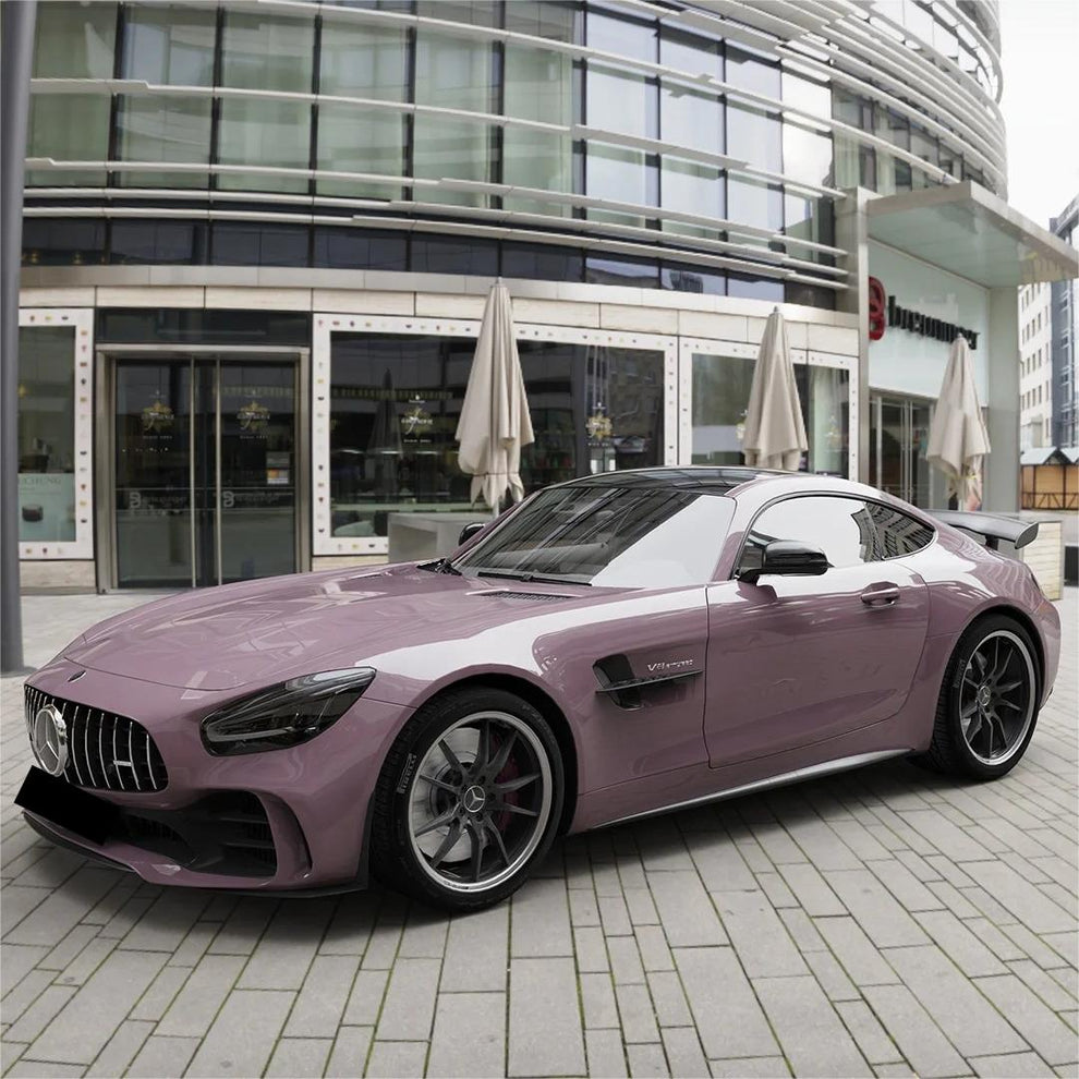 Gloss Rose Latte Pink Car Vinyl Wrap PET product image 9 - Veloro gloss vinyl wrap