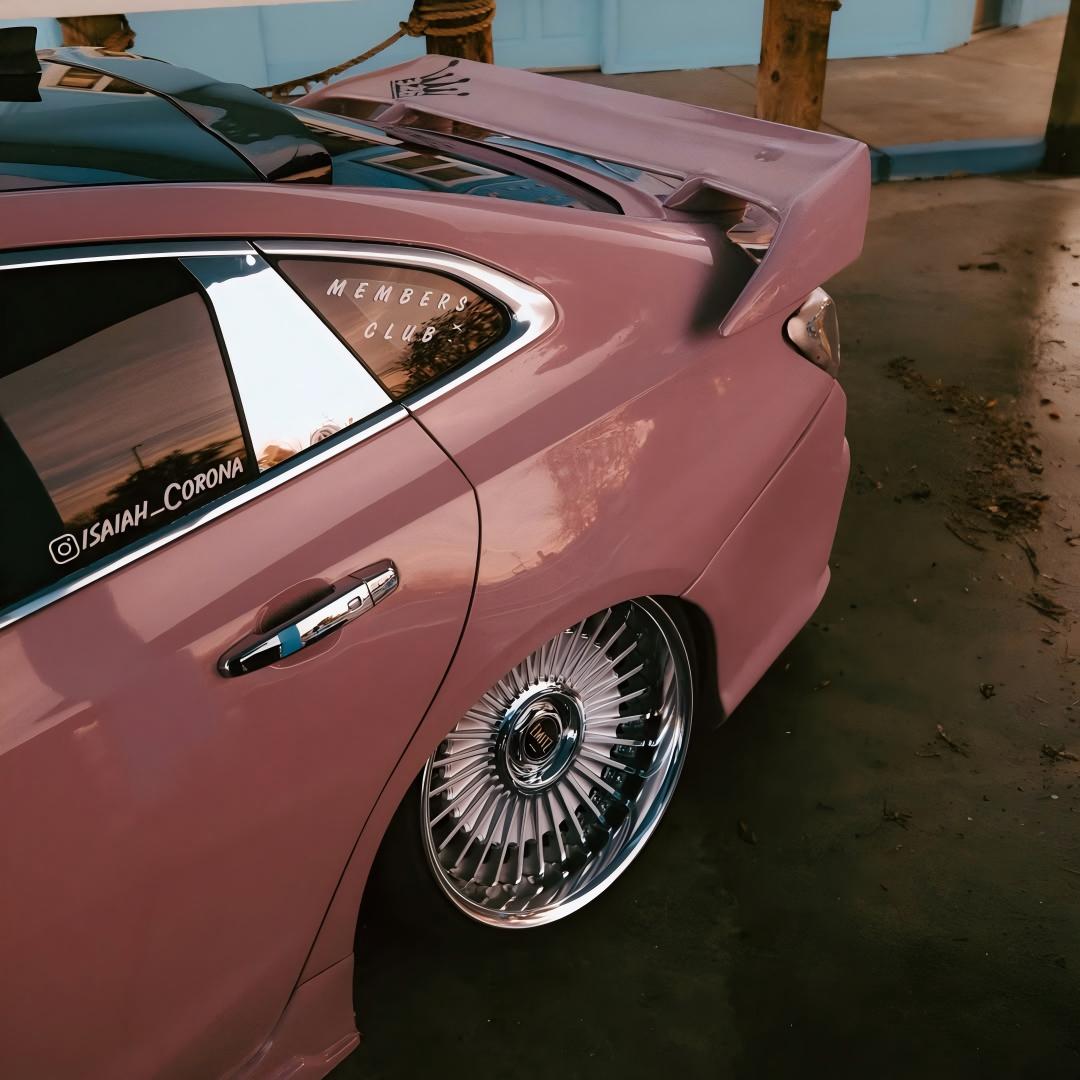 Gloss Rose Latte Pink Car Vinyl Wrap PET product image 13 - Veloro gloss vinyl wrap