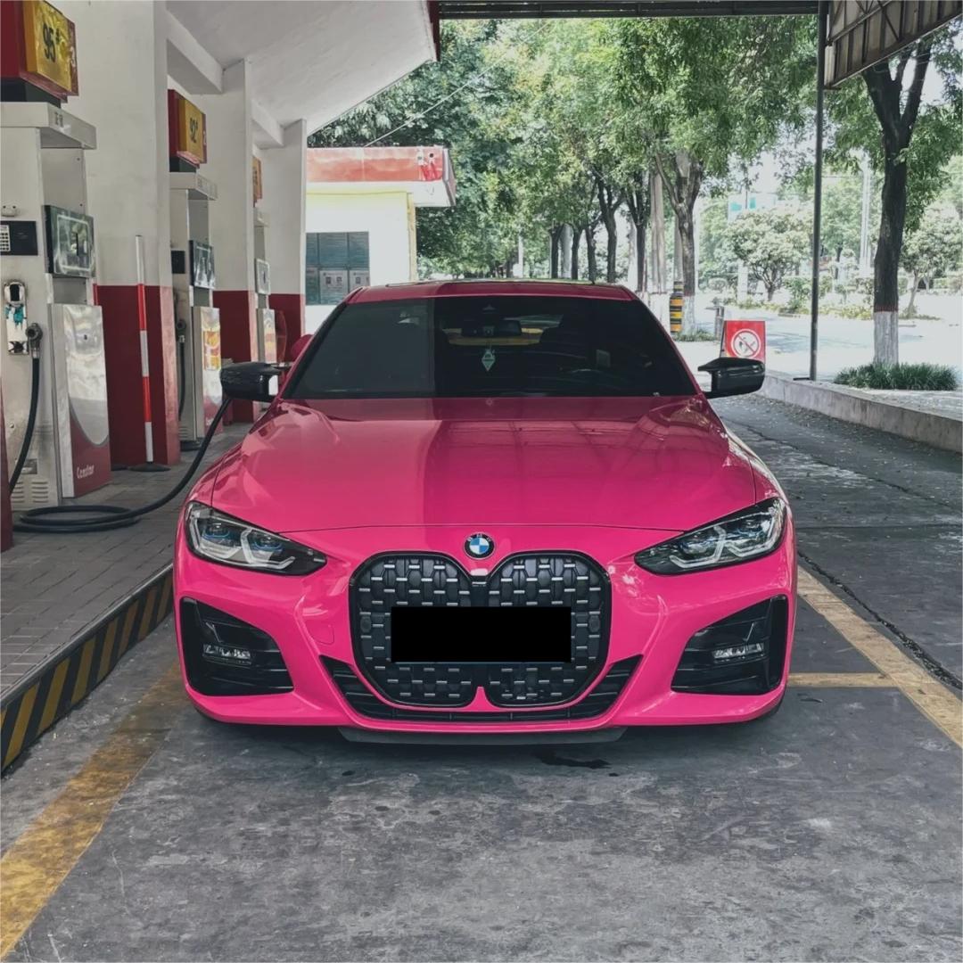 Gloss Rose Red Car Vinyl Wrap PET product image 3 - Veloro gloss vinyl wrap