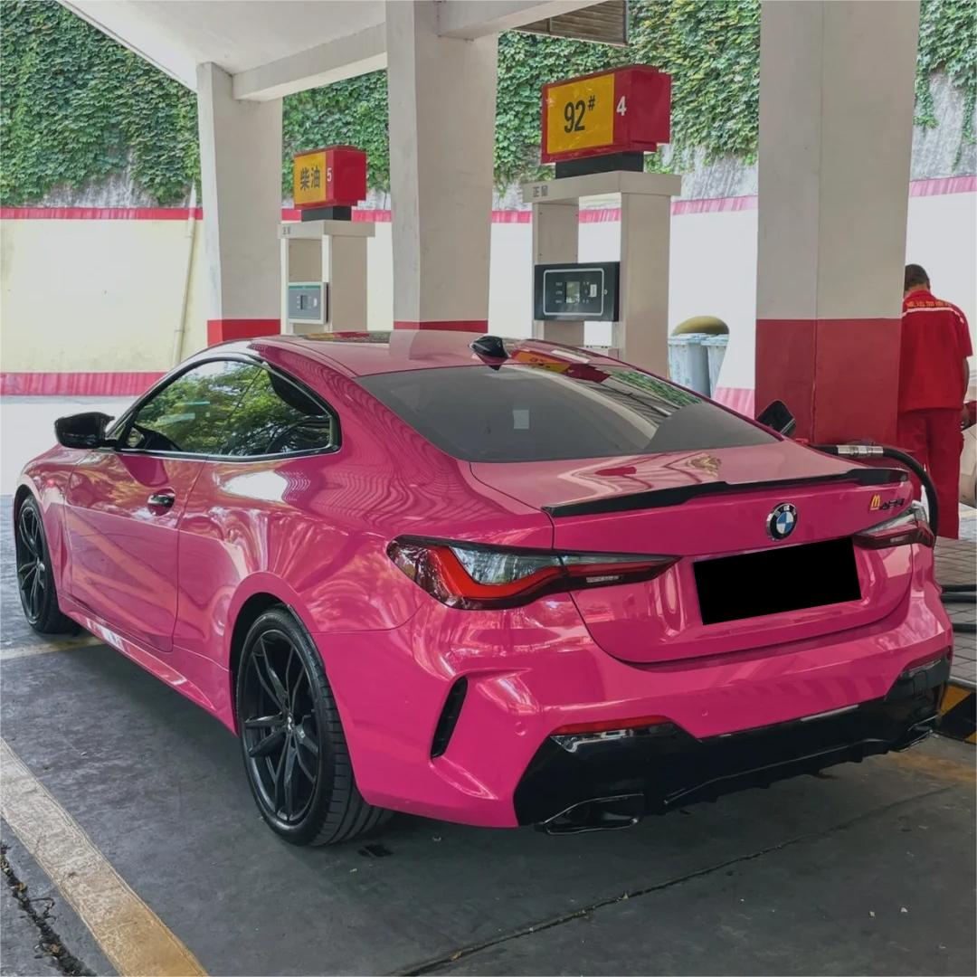 Gloss Rose Red Car Vinyl Wrap PET product image 6 - Veloro gloss vinyl wrap