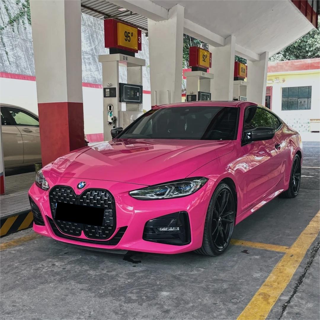 Gloss Rose Red Car Vinyl Wrap PET product image 5 - Veloro gloss vinyl wrap