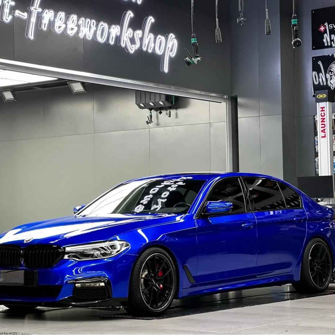 Gloss Royal Blue Car Vinyl Wrap PET product image 2 - Veloro gloss vinyl wrap