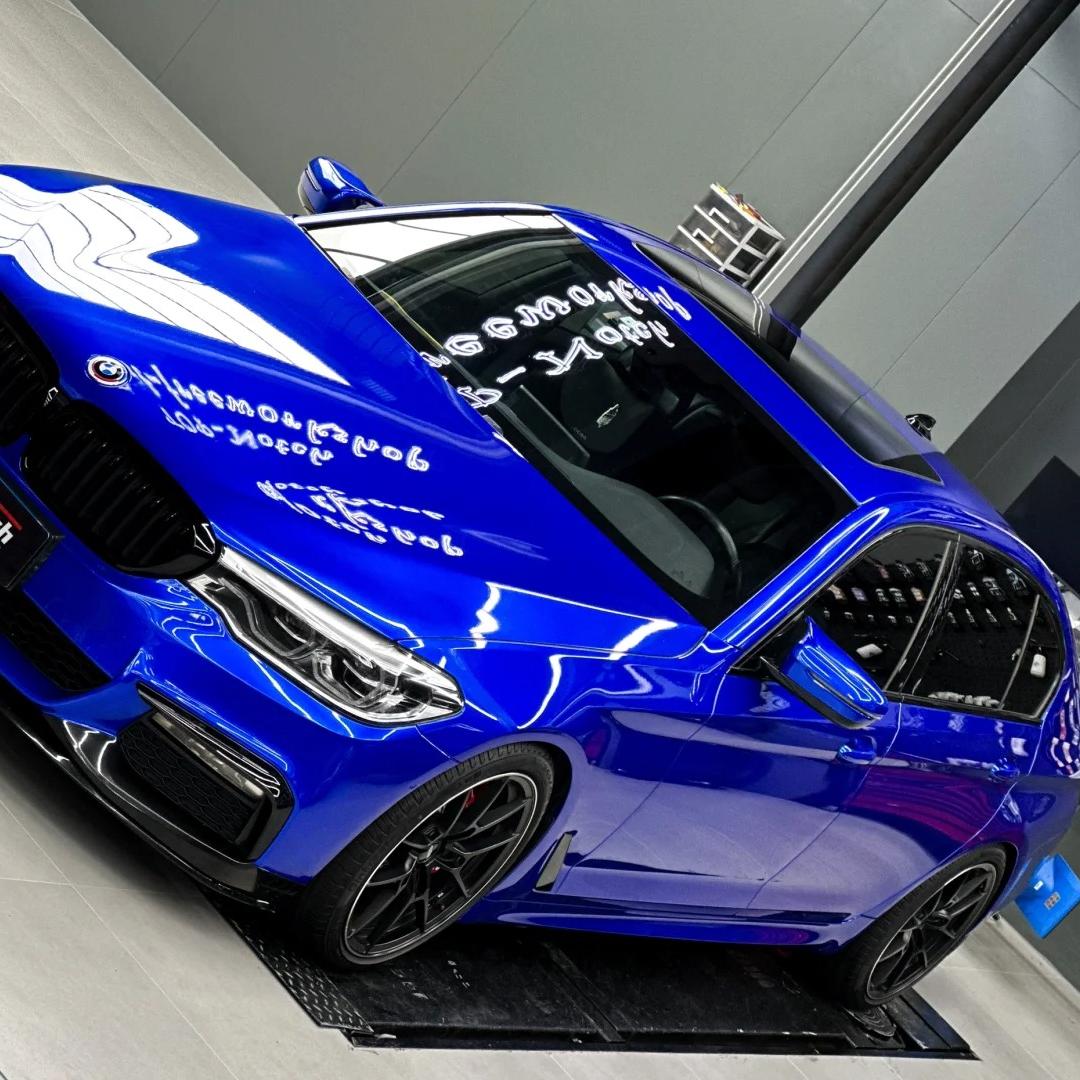Gloss Royal Blue Car Vinyl Wrap PET product image 4 - Veloro gloss vinyl wrap