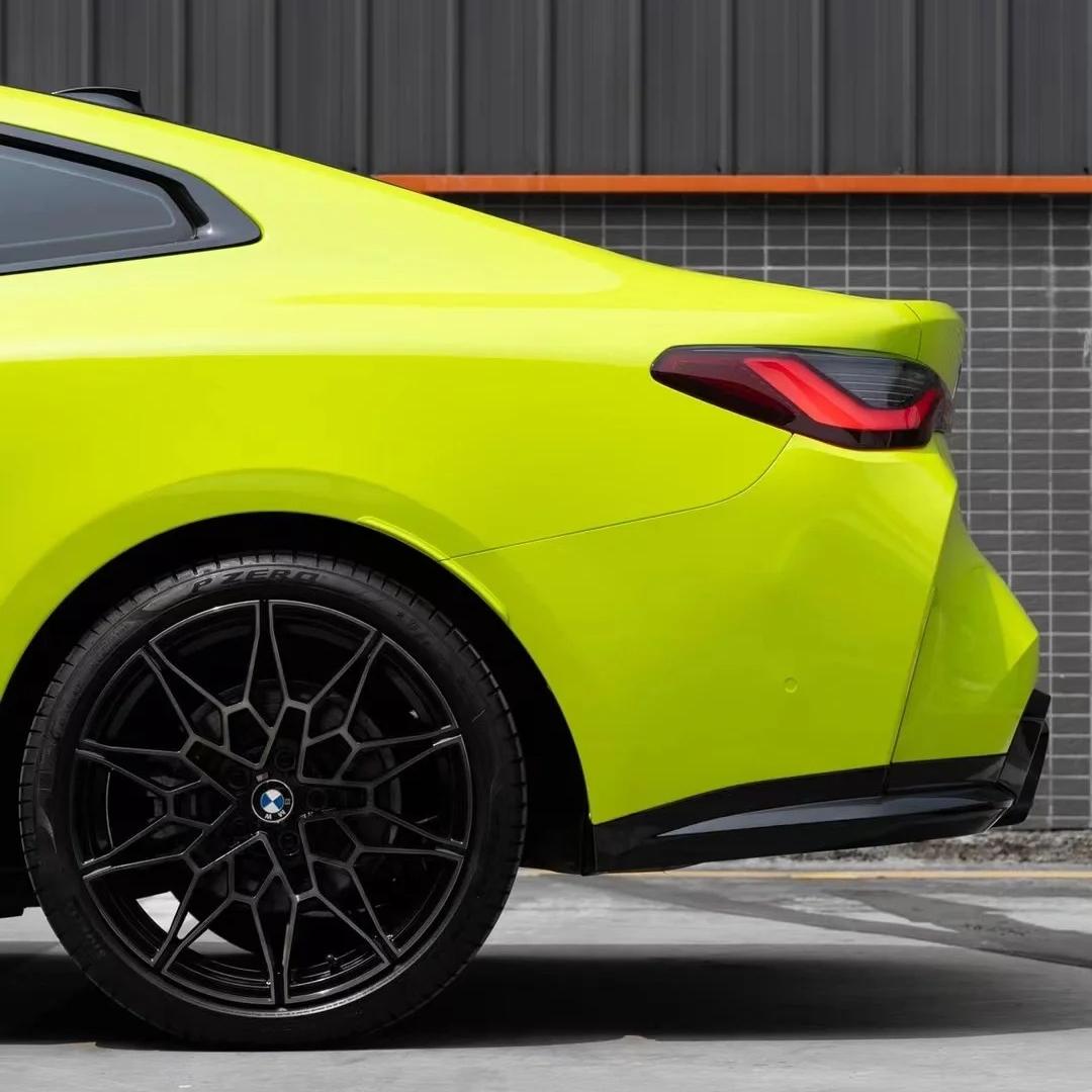 Gloss São Paulo Yellow Car Vinyl Wrap BMW PET product image 6 - Veloro gloss vinyl wrap