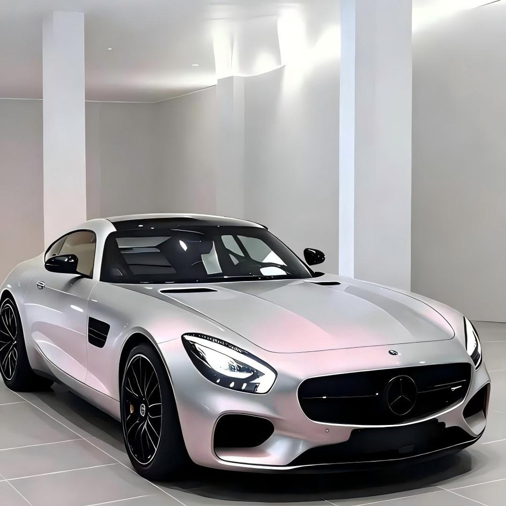 Ultra Gloss Metallic Chameleon Silver Sunset Pink Car Vinyl Wrap PET product image 7 - Veloro color shift vinyl wrap