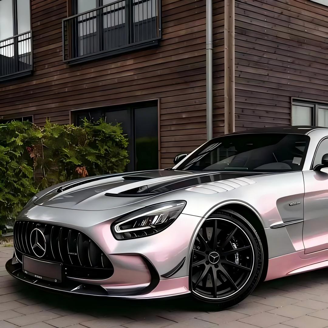 Ultra Gloss Metallic Chameleon Silver Sunset Pink Car Vinyl Wrap PET product image 3 - Veloro color shift vinyl wrap