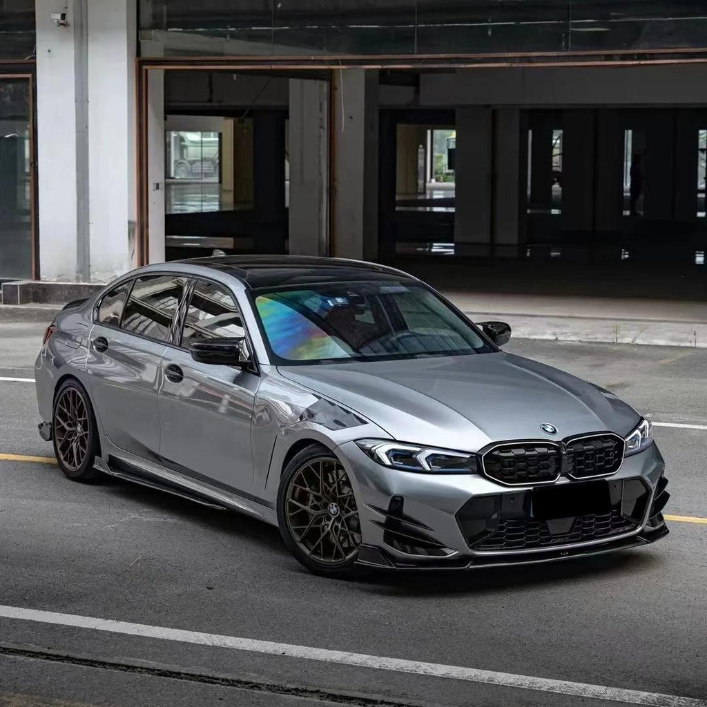 Gloss Skyscraper Grey Car Vinyl Wrap BMW PET product image 6 - Veloro gloss vinyl wrap