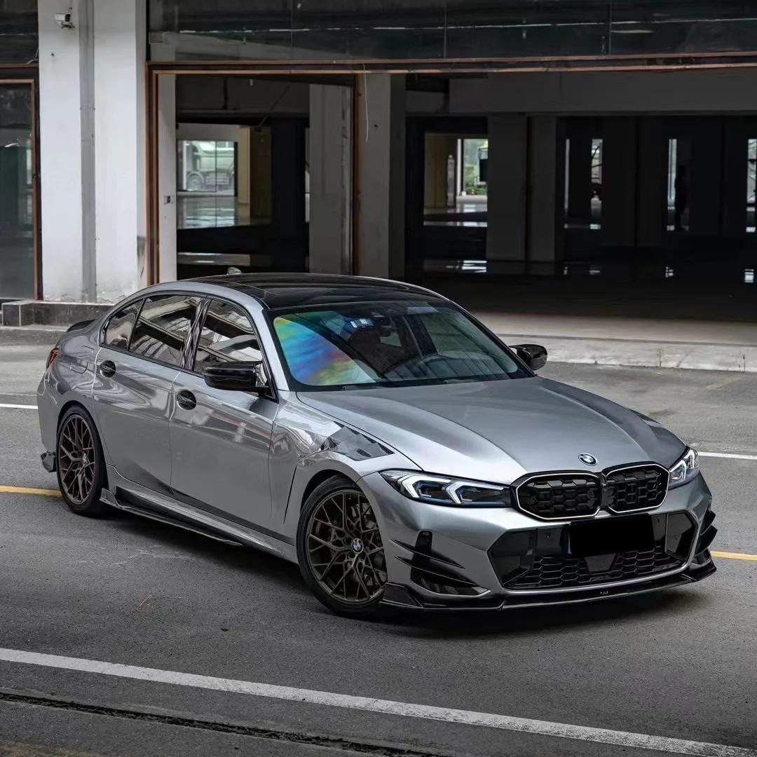 Gloss Skyscraper Grey Car Vinyl Wrap BMW PET product image 6 - Veloro gloss vinyl wrap
