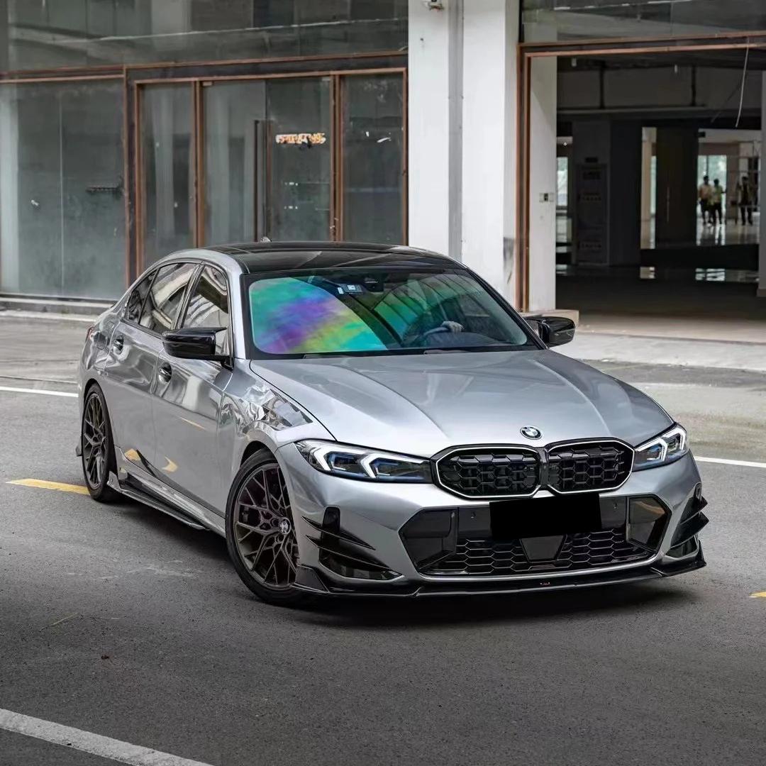 Gloss Skyscraper Grey Car Vinyl Wrap BMW PET product image 3 - Veloro gloss vinyl wrap