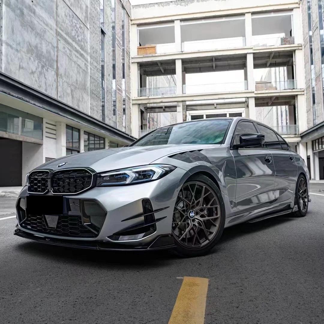 Gloss Skyscraper Grey Car Vinyl Wrap BMW PET product image 5 - Veloro gloss vinyl wrap