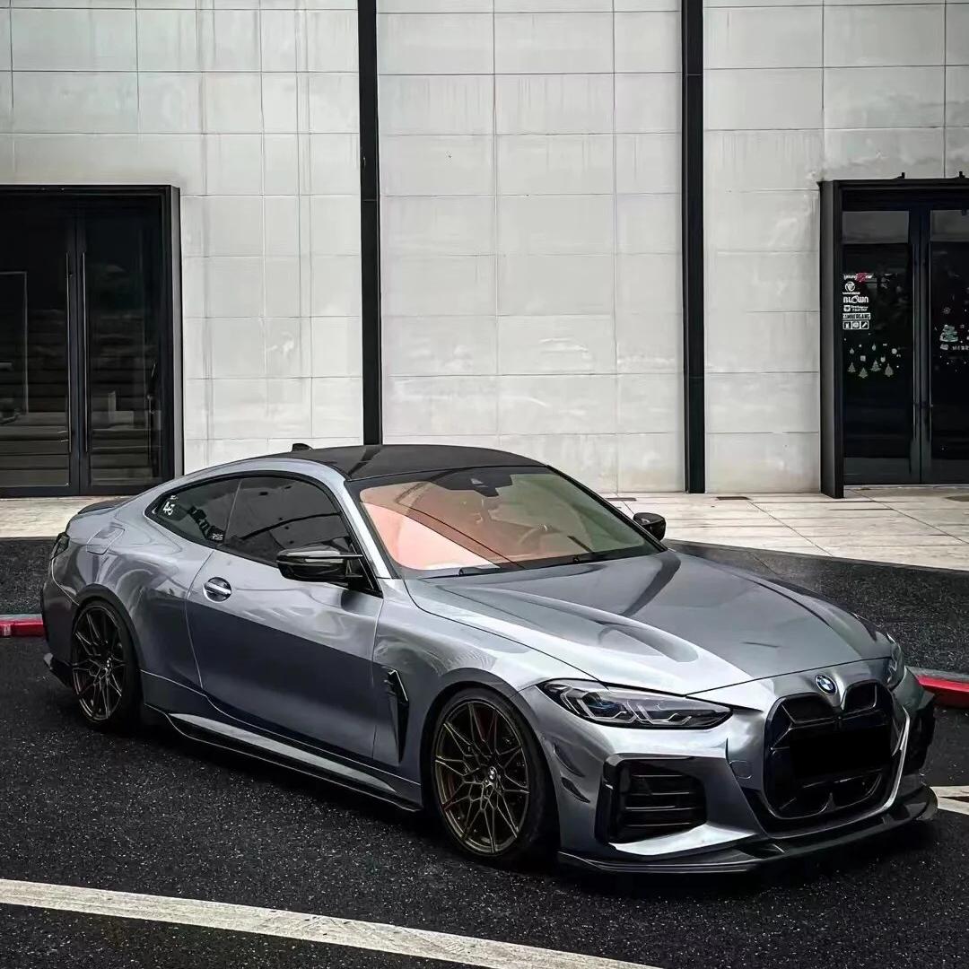 Gloss Skyscraper Grey Car Vinyl Wrap BMW PET product image 11 - Veloro gloss vinyl wrap