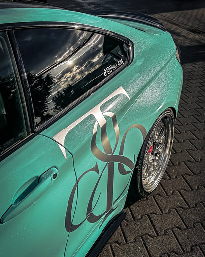 Gloss Sparkle Glitter Tiffany Blue Car Vinyl Wrap product image 8 - Veloro gloss vinyl wrap