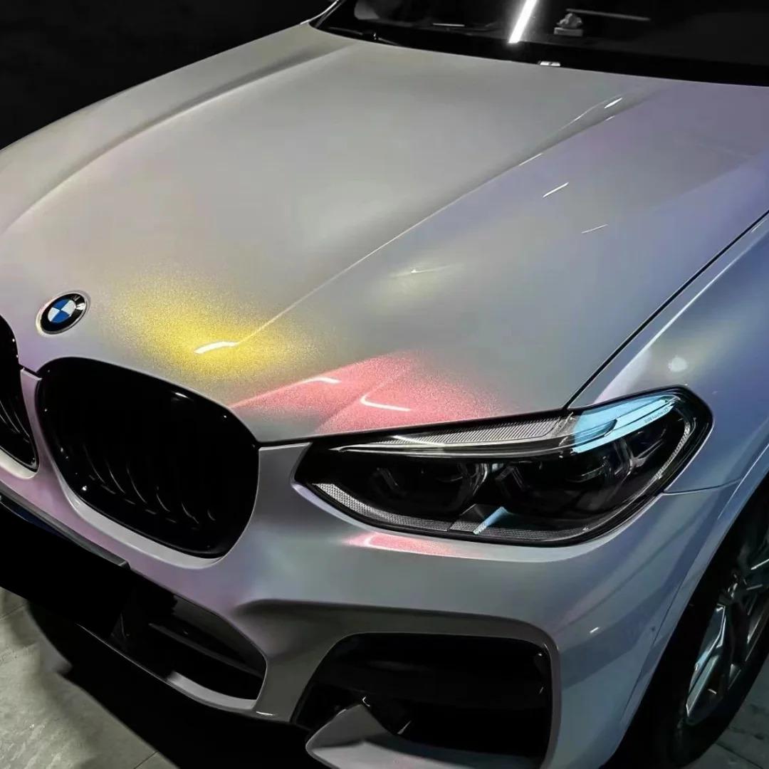 Gloss Starry Pink Gold Car Vinyl Wrap PET product image 6 - Veloro gloss vinyl wrap