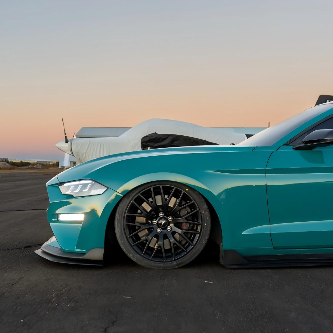 Gloss Storm Green Car Vinyl Wrap PET product image 4 - Veloro gloss vinyl wrap