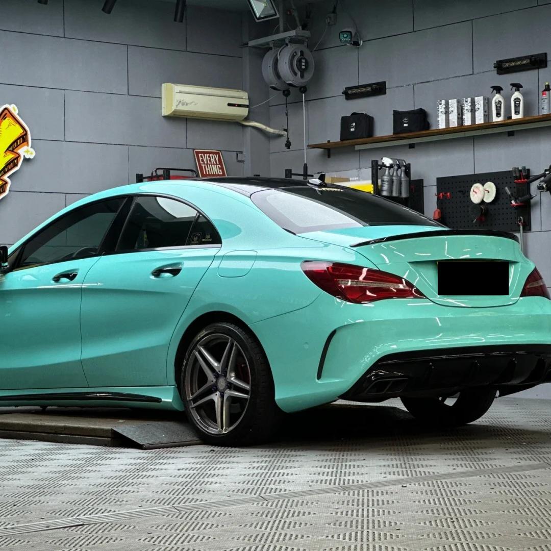 Glossy Crystal Tiffany Blue Car Vinyl Wrap PET product image 7 - Veloro gloss vinyl wrap
