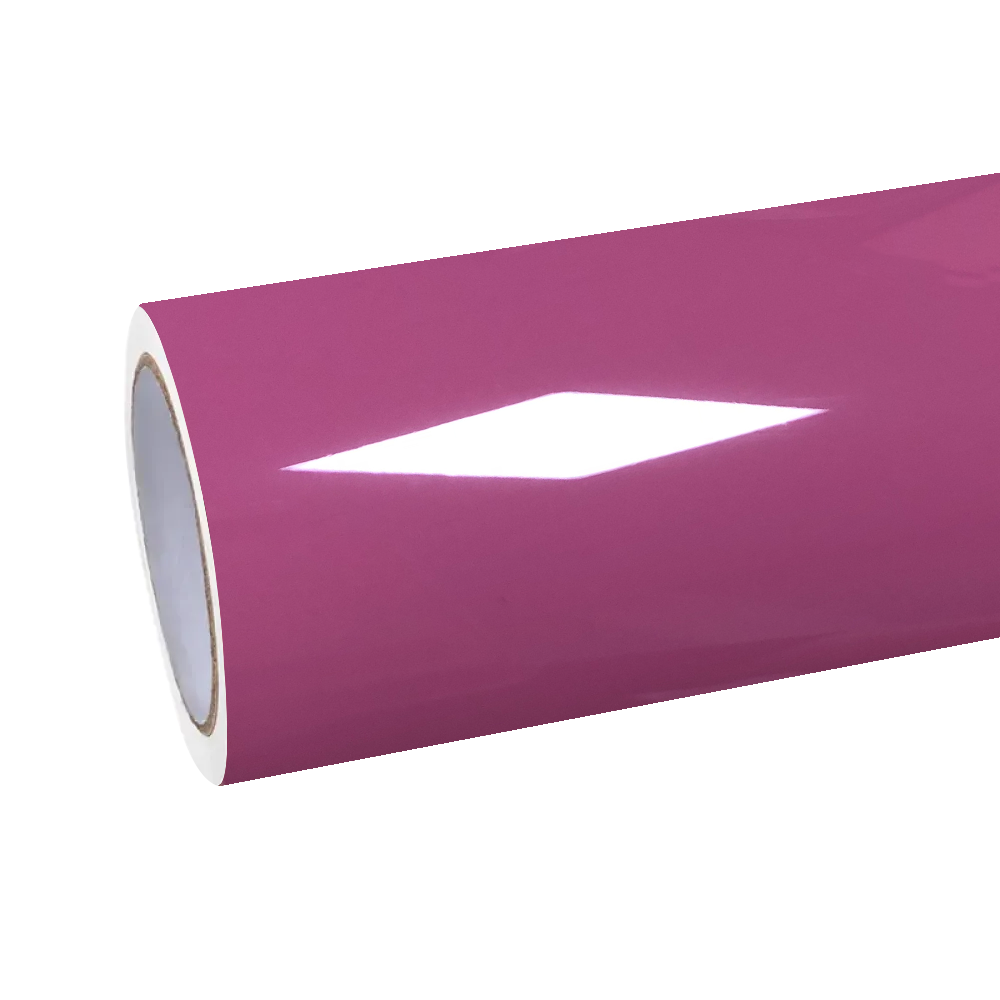 Gloss Tulip Pink Car Vinyl Wrap PET