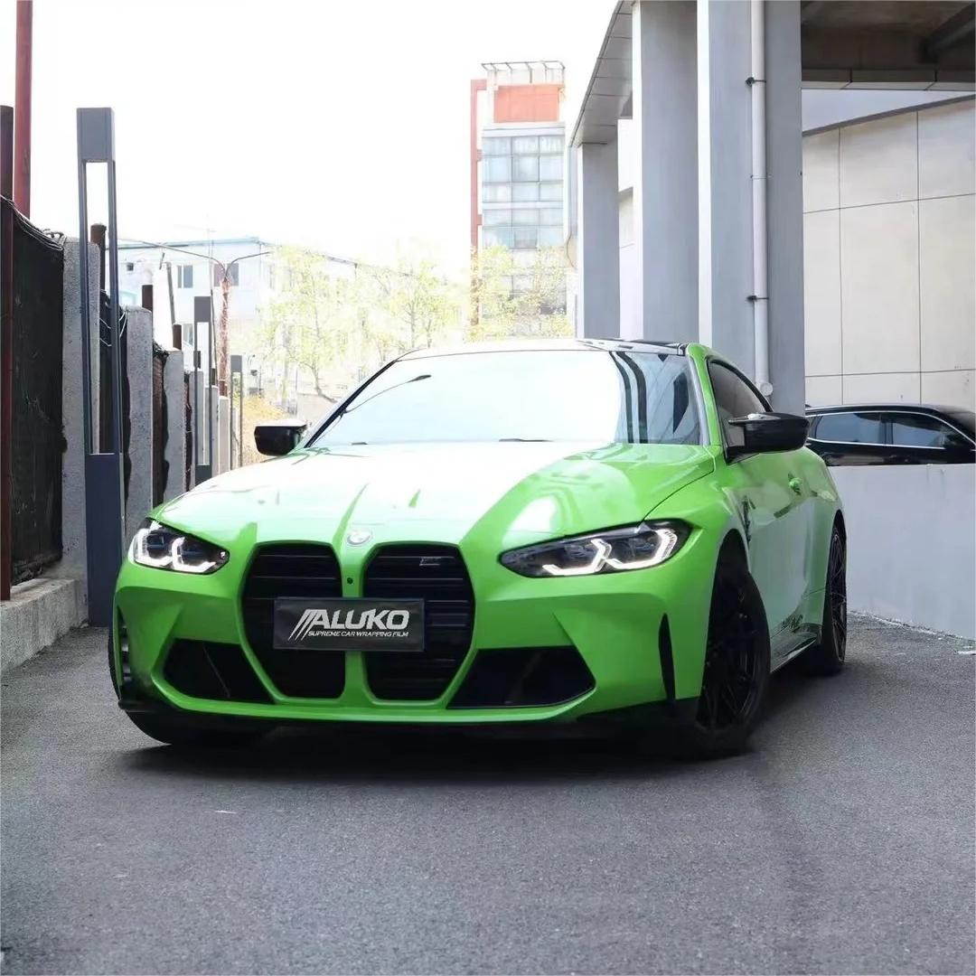 Gloss Viper Green Car Vinyl Wrap PET product image 8 - Veloro gloss vinyl wrap